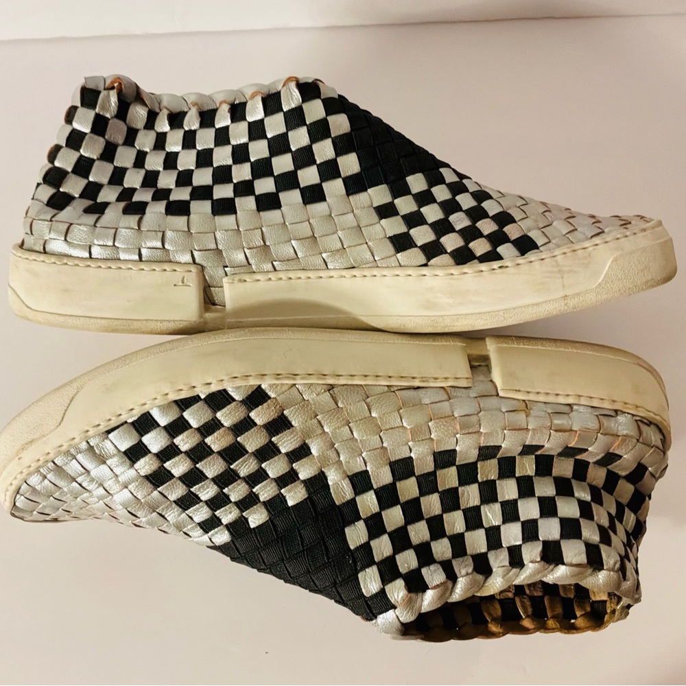 EDMUNDO CASTILLO…Men's Black and Silver Woven Sneakers